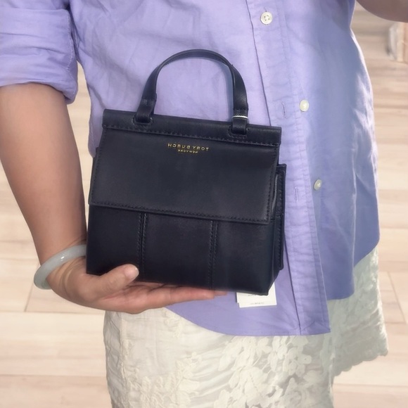 Tory Burch Block-T-Mini Satchel Handbag - Picture 1 of 9